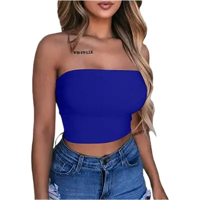 Blue Navel Wrapped Women's Vest with Back Support
