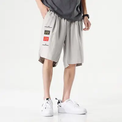 Men Red Korean Style Quick-Drying Shorts