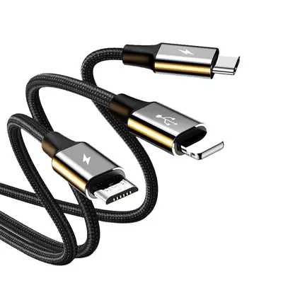 3-in-1 Type-C Charging Cable for Apple Devices