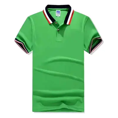 Men Orange Polo T-Shirt Red Black Trim