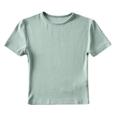 Black Slim Fitting Round Neck T-Shirt for Men