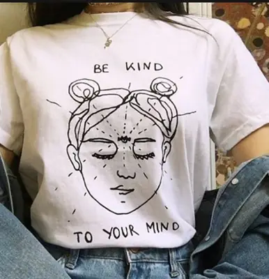 Be Kind T-Shirt Short Sleeve White Graphic Design
