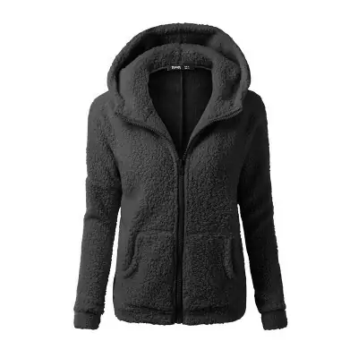 Women's Pink Plush Hoodie Plus Size Winter Warm