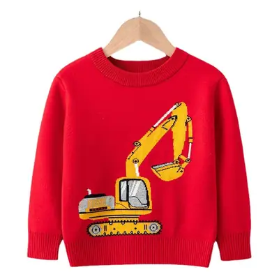 New Arrival Cartoon Kids Sweater Set Beige Blue Red