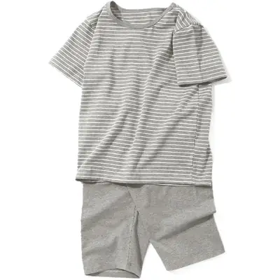 Lilac Striped Baby Pajama Set for Boys Girls