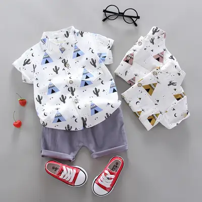 Cross-Border Baby Toddler Cartoon Shorts Set Hot Selling