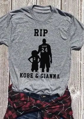 Rip Kobe & Gianna Tee Grey Women