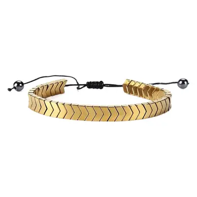 Non-magnetic European Bracelet for Men Black Gallstone Charm