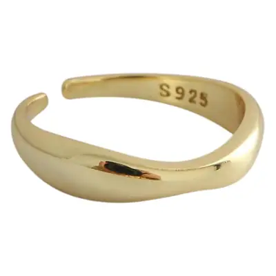 925 Sterling Silver Women's Adjustable Wave Ring