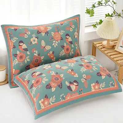 Cotton Multi-Layer Pillow Towel with Cartoon Pattern