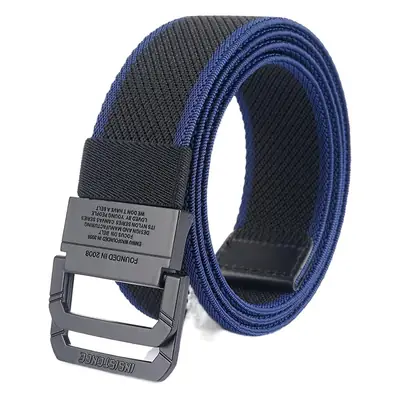 Men's Canvas Woven Belt Black Brown 120mm