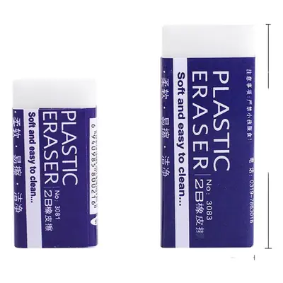 White Plastic Eraser for Kids Pencil Eraser No Drop