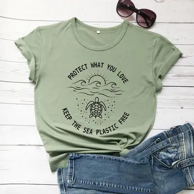 Pink T-Shirt with "Protect What You Love" Design