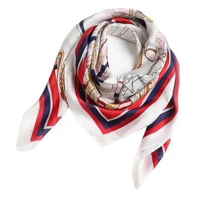 Imitation Silk Large Scarf Women Sunscreen Shawl 90x90cm