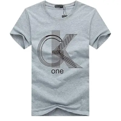Men Black CK One Graphic T-Shirt Short Sleeve Slim Fit
