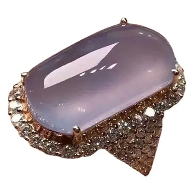 European American Cross Border Rose Gold Taro Crystal Ring