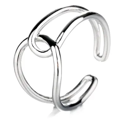 Adjustable Cold Style Cat Cross Geometric Ring