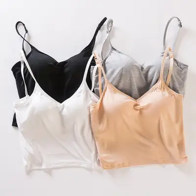 Women's Nude Modal Backless V-Back Vest