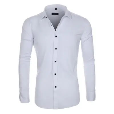 Men's Long Sleeve Black Business Shirt 2-720 Black