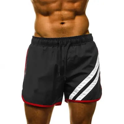 2020 Men's Maroon Striped Shorts Casual Beach Wear