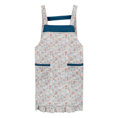 Japanese Floral Work Apron for Women Waterproof Oil-proof Kitchen