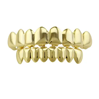 18K Gold Hip Hop Braces for Men Women