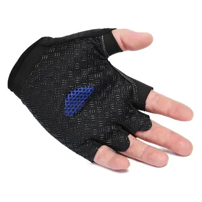 Sports Half Finger Gloves Black Flame Design