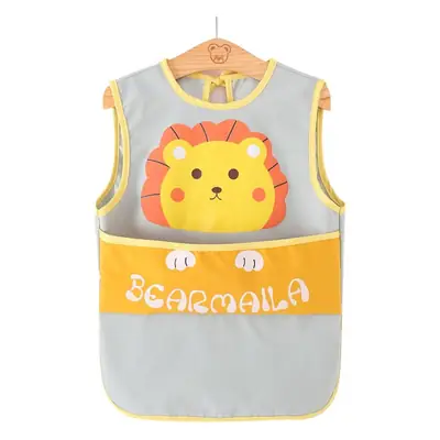 Waterproof Baby Apron for Boys Mid-Length Sleeveless