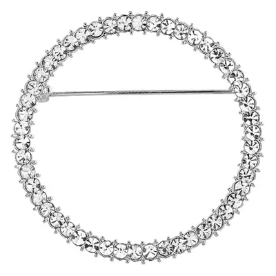 Crystal Cardigan Corsage Brooch for Women Vintage Circle Pin Buckle