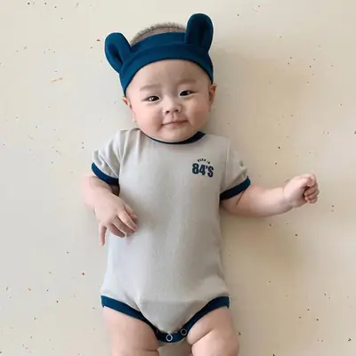 Baby Korean Style 84's Shorts Suit Summer Newborn