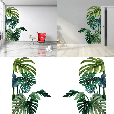 Green Leaf Wall Sticker for Living Room Bedroom Decor
