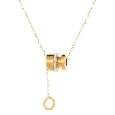 Gold Double-Ring Necklace for Women