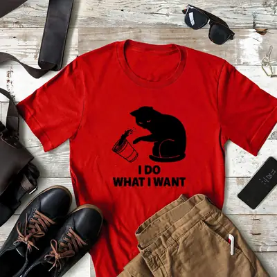 I DO WHAT I WANT Bear Graphic T-Shirt White