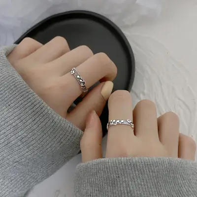 Vintage Silver Adjustable Ring for Women