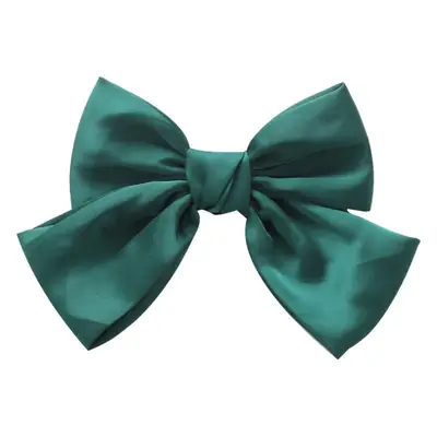 Green Satin Bow Hairpin for Girls