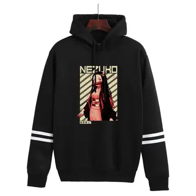 Red Hooded Sweatshirt with White Graphic Print for Men Women