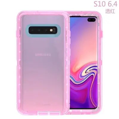 Transparent Triple-Protection Phone Case for Samsung S10 Plus