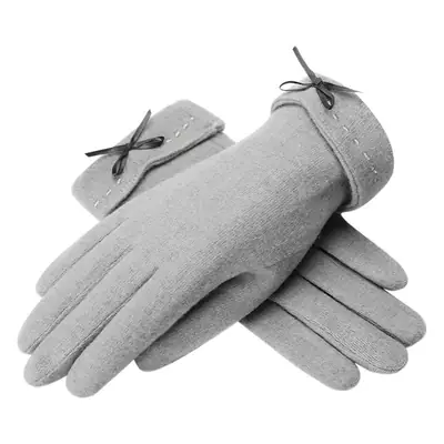 Women Wool Fleece Lined Winter Gloves Warm Touchscreen