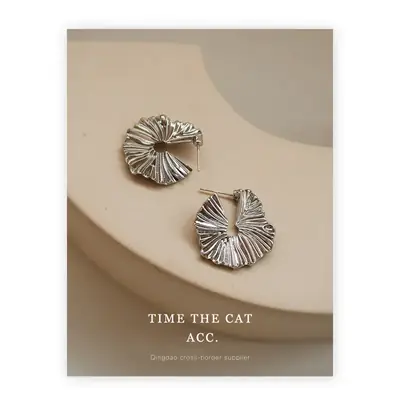 New 925 Stud Earrings Bohemian Irregular Metallic