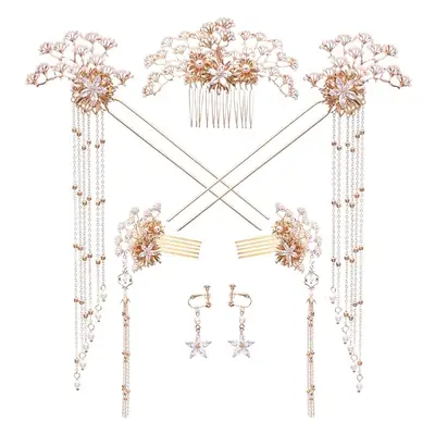 Tuanming Bridal Hairpins Ancient Pearl Set