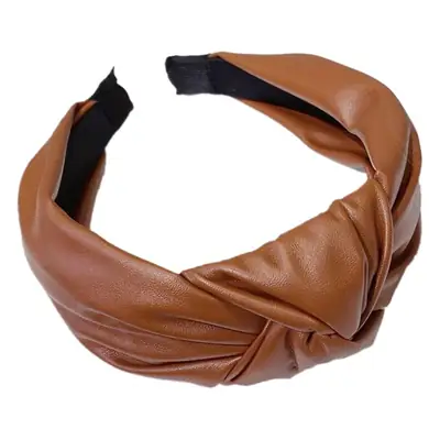 Women's Pressed Hair Band with Leather & PU Material