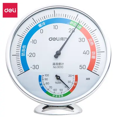 Deli Indoor Thermohygrometer Large Wall Mount