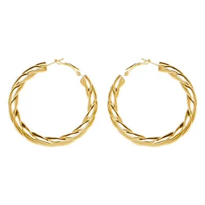 French Style Hollow Gold Earrings with Titanium Plated