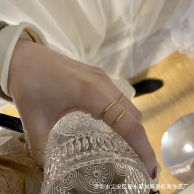 Ultra Fine Gold Brass Rings for Daily Wear