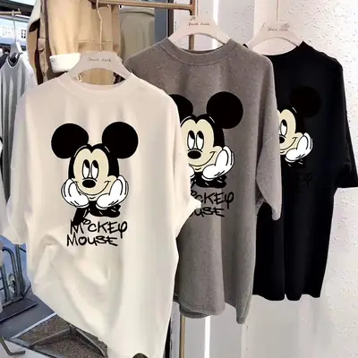 Women Mickey Mouse T-Shirt Summer 2025 Korean Style