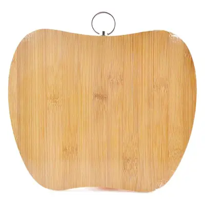 Bamboo Cutting Board for Apple & Knife