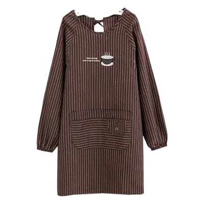 Long Sleeve Apron Overalls Pure Cotton Kitchen Wear