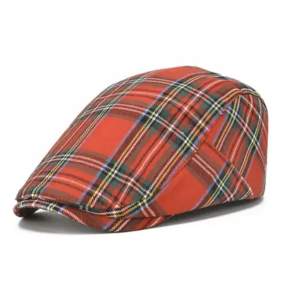 British Plaid Beret Men Sun Protection Visor