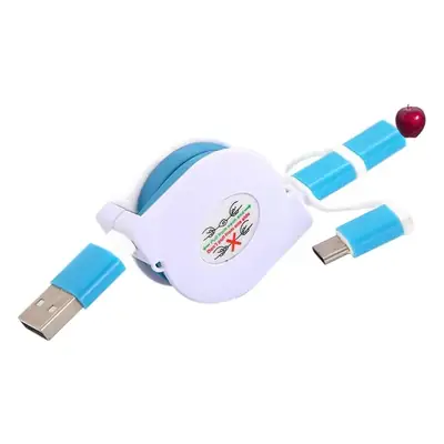 Tie-Back Three-In-One Charging Cable for Mobile Phone