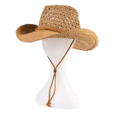 Men's Straw Sun Hat with Large Brim for Summer Beach Wear